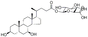 鹅去氧胆酸24-酰基-Β-D-葡糖苷酸 结构式