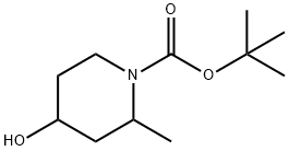 1-叔丁氧羰基-2-甲基-4-羟基哌啶 结构式