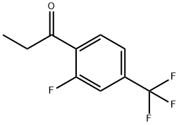 2-氟-4-(三氟甲基)苯丙酮 结构式