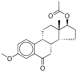 17-O-Acetyl-3-O-Methyl-6-oxo 17β-Estradiol 结构式