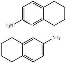 (R)-5,5',6,6',7,7',8,8'-八氢-[1,1'-联萘]-2,2'-二胺 结构式