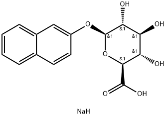 2-萘基-Β-D-葡糖苷酸钠 结构式