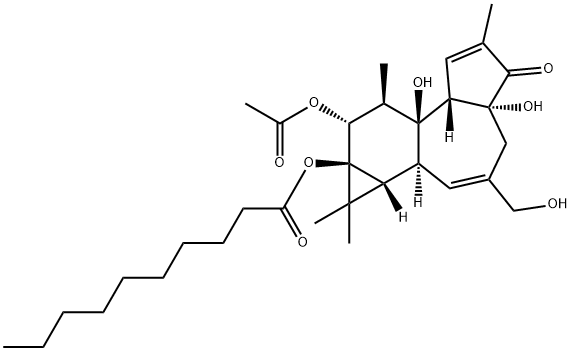 12-O-acetylphorbol-13-decanoate 结构式
