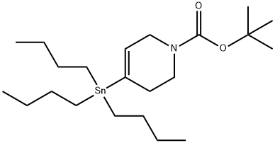 4-(三丁基锡烷基)-3,6-二氢-2H-吡啶-1-羧酸叔丁酯 结构式