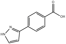 4-(1H-3-吡唑基)苯甲酸 结构式