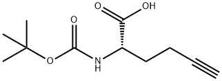 (2S)-2-[[叔丁氧羰基]氨基]-5-己炔酸 结构式