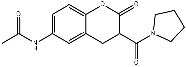 Hydrocoumarin, 6-acetamido-3-(1-pyrrolidinylcarbonyl)- 结构式