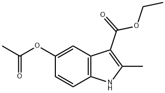 1H-Indole-3-carboxylic acid, 5-(acetyloxy)-2-Methyl-, ethyl ester 结构式