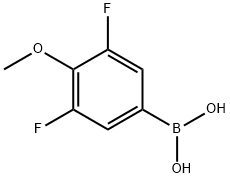 3,5-二氟-4-甲氧基-苯硼酸 结构式