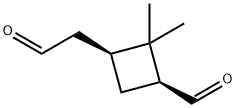 Cyclobutaneacetaldehyde, 3-formyl-2,2-dimethyl-, (1S,3S)- (9CI) 结构式