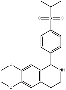 1,2,3,4-Tetrahydro-1-[4-(isopropylsulfonyl)phenyl]-6,7-dimethoxyisoquinoline 结构式