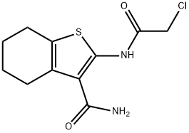 2-(2-氯乙烷酰氨基)-4,5,6,7-四氢-1-苯并噻吩-3-甲酰胺 结构式