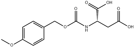 N-[(p-Methoxybenzyl)oxycarbonyl]-L-aspartic acid 结构式