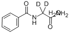 N-苯甲酰基甘氨酸-2,2-D<SUB>2</SUB> 结构式