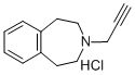 3-Propargyl-2,3,4,5-tetrahydro-1H-3-benzazepine hydrochloride 结构式