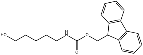 (9H-芴-9-基)甲基(5-羟基戊基)氨基甲酸酯 结构式