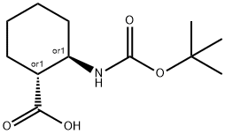 1-(BOC-氨甲基)环丙基-1-甲酸 结构式