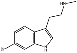 2-(6-溴-1H-吲哚-3-基)-N-甲基乙胺 结构式