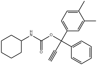 N-Cyclohexylcarbamic acid 1-phenyl-1-(3,4-xylyl)-2-propynyl ester 结构式