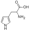 2-氨基-3-(1H-吡咯-3-基)丙酸 结构式