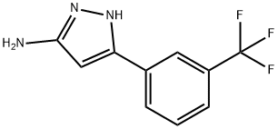 5-(3-三氟甲基-苯基)-2H-吡唑-3-基胺 结构式