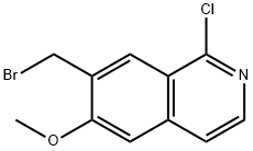 7-(BROMOMETHYL)-1-CHLORO-6-METHOXYISOQUINOLINE 结构式
