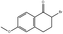 2-溴-6-甲氧基-3,4-二氢萘-1(2H)-酮 结构式