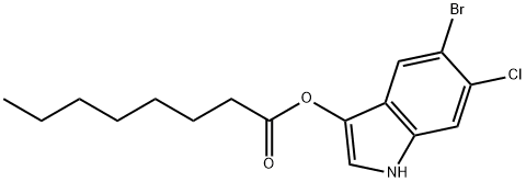 5-溴-6-氯-3-吲哚辛酯 结构式