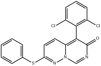 5-(2,6-二氯苯基)-2-苯磺酰基吡啶[6,1-F]嘧啶-6-酮 结构式