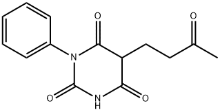 5-(3-Oxobutyl)-1-phenylbarbituric acid 结构式