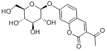 3-乙酰基伞形酮基 BETA-D-吡喃葡萄糖苷 结构式