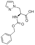 (S)-N-苄氧羰基-3-(1H-吡唑-1-基)丙氨酸 结构式