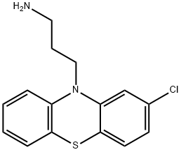 3-(2-氯吩噻嗪-10-基)丙-1-胺盐酸盐 结构式