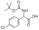 N-叔丁氧羰基氨基-(4-氯苯基)乙酸 结构式