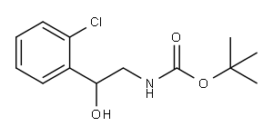 N-BOC-2-(2-氯苯基)-2-羟基乙胺 结构式
