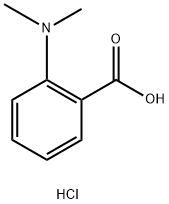 2-(二甲基氨基)苯甲酸盐酸盐 结构式
