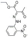 Butanoic acid, 2-[2-(2-nitrophenyl)hydrazinylidene]-3-oxo-, ethyl ester 结构式
