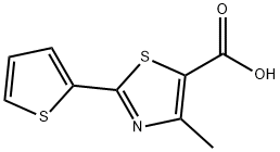 4-甲基-2-(2-噻吩基)-1,3-噻唑-5-甲酸 结构式