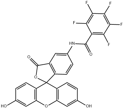 5-(五氟苯甲酰氨基)荧光素 结构式