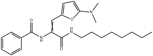 Benzamide,  N-[2-[5-(dimethylamino)-2-furanyl]-1-[(octylamino)carbonyl]ethenyl]- 结构式
