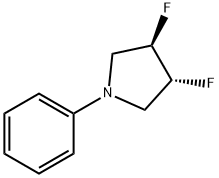 (3R,4R)-3,4-DIFLUORO-1-PHENYLPYRROLIDINE 结构式