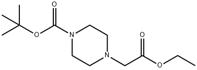 1-Boc-4-乙氧基羰基甲基哌嗪 结构式