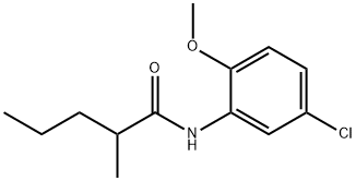 5'-CHLORO-2'-METHOXY-2-METHYLVALERANILIDE 结构式