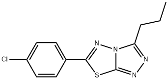 1,2,4-TRIAZOLO[3,4-B][1,3,4]THIADIAZOLE, 6-(4-CHLOROPHENYL)-3-PROPYL 结构式