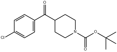 1-BOC-4-(4-氯苯甲酰)哌啶 结构式