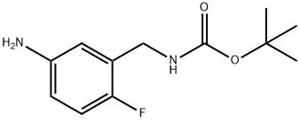 3-[(BOC-氨基)甲基]-4-氟苯胺 结构式
