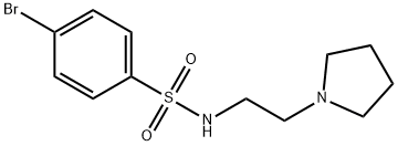 4-溴-N-(2-(吡咯烷-1-基)乙基)苯磺酰胺 结构式