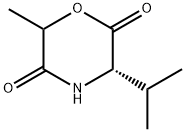 2,5-Morpholinedione,6-methyl-3-(1-methylethyl)-,(3S)-(9CI) 结构式