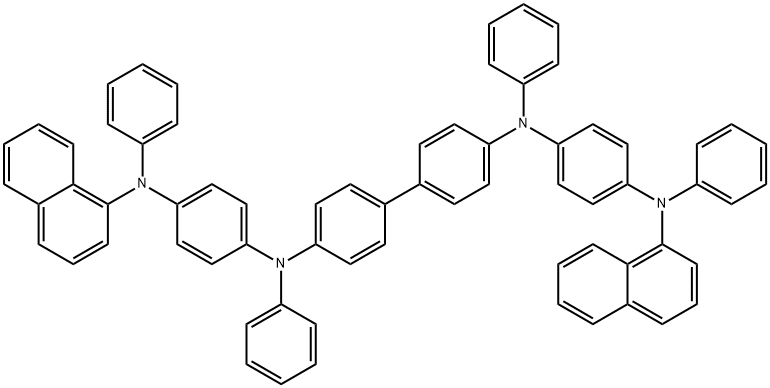 N,N'-二[4-(1-萘基苯基氨基)苯基]-N,N'-二苯基-[1,1'-联苯]-4,4'-二胺 结构式