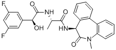 (AS)-N-[(1S)-2-[[(7S)-6,7-二氢-5-甲基-6-氧代-5H-二苯并[B,D]氮杂卓-7-基]氨基]-1-甲基-2-氧代乙基]-3,5-二氟-ALPHA-羟基苯乙酰胺 结构式